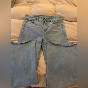 American Eagle Outfitters Women's Denim Super high waist flare Jeans